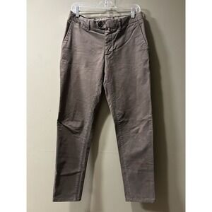 Men's Brown/Green Chino Pants - Classic Slim Fit